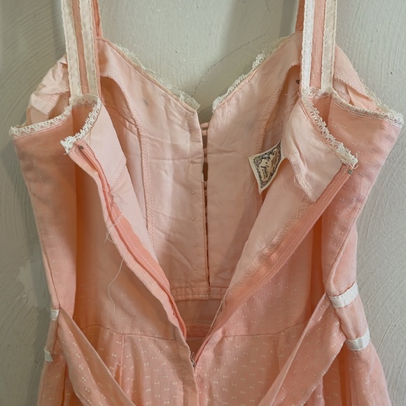 Vintage 1970’s Cottagcore Boho Prairie Gunne Sax  By Jessica Maxi Tank Top  Gown - Picture 4 of 8